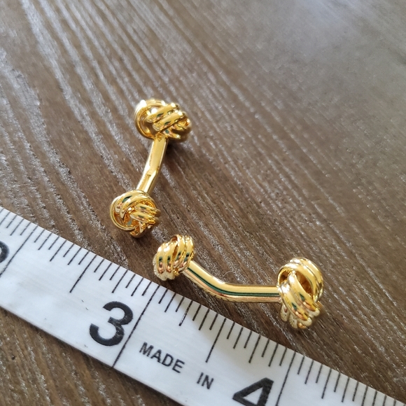 Stainless Steel French Cuff Links in Gold Color - Picture 2 of 3